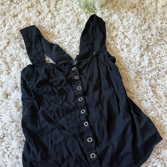 Forever 21 Midnight Black Buttoned Tank Top - Picture 5 of 6